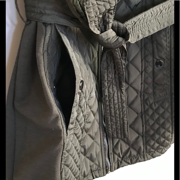 NEW Sebby Collection Quilted Teench Coat Jacket - Picture 5 of 8